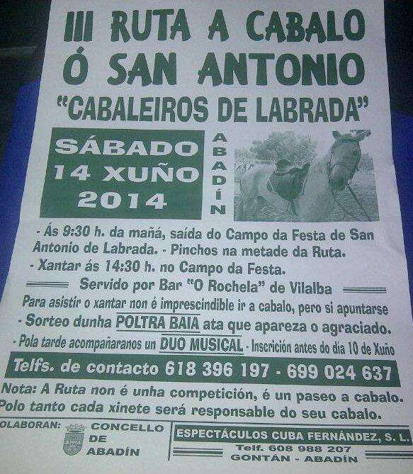 XI Ruta a Cabalo ó San Antonio (2024) en Abadín