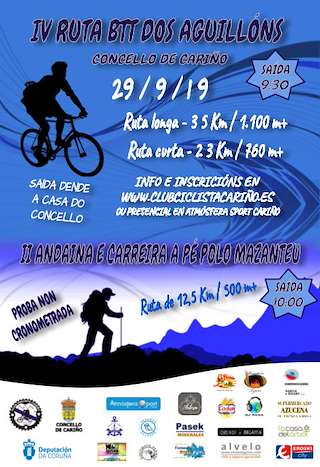 Fechas, información, programa, cartel, imágenes, mapa y ubicación de IV Ruta BTT dos Aguillóns  en  Cariño