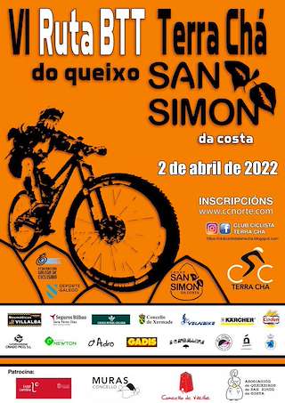 Fechas, información, programa, cartel, imágenes, mapa y ubicación de VIII Ruta BTT Terra Chá do Queixo San Simón da Costa   en  Vilalba