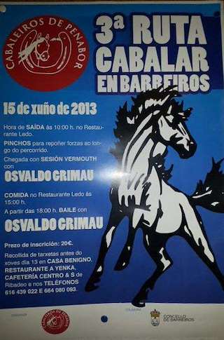 Fechas, información, programa, cartel, imágenes, mapa y ubicación de IX Ruta Cabalar   en  Barreiros