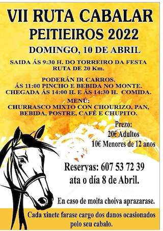 Fechas, información, programa, cartel, imágenes, mapa y ubicación de VIII Ruta Cabalar de Peitieiros  en  Gondomar