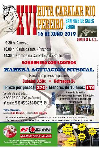 Fechas, información, programa, cartel, imágenes, mapa y ubicación de XXII Ruta Cabalar do Río Pereiro (2024)  en  Vedra