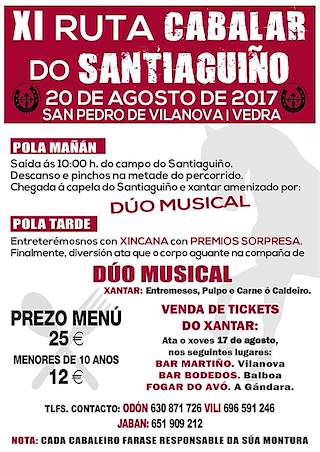 Fechas, información, programa, cartel, imágenes, mapa y ubicación de XIV Ruta Cabalar do Santiaguiño  en  Vedra
