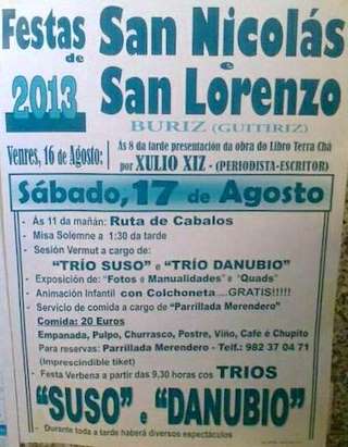 Fechas, información, programa, cartel, imágenes, mapa y ubicación de Ruta Cabalar e Romería de San Nicolás de Buriz  en  Guitiriz