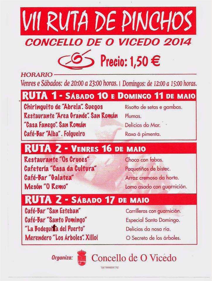 XIV Ruta de Pinchos en O Vicedo