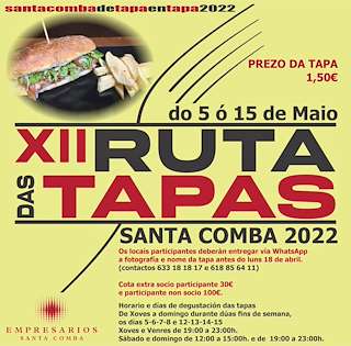 Fechas, información, programa, cartel, imágenes, mapa y ubicación de XIV Ruta de Tapas  en  Santa Comba
