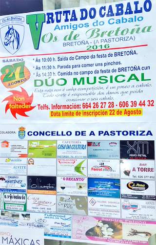 Fechas, información, programa, cartel, imágenes, mapa y ubicación de X Ruta do Cabalo de Bretoña  en  A Pastoriza