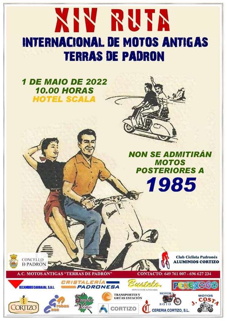 XVI Ruta Internacional de Motos Antigas en Padrón
