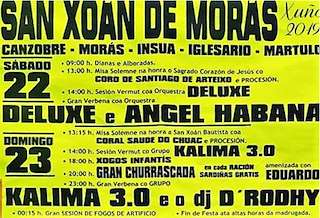 Fechas, información, programa, cartel, imágenes, mapa y ubicación de Sagrado Corazón de Jesús y San Xoán Bautista de Morás (2024)  en  Arteixo