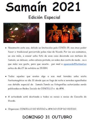 Fechas, información, programa, cartel, imágenes, mapa y ubicación de Samaín  en  O Vicedo
