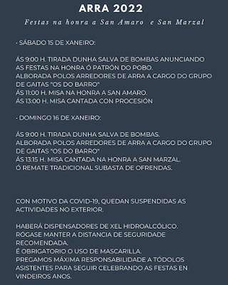 Fechas, información, programa, cartel, imágenes, mapa y ubicación de San Amaro e San Marzal de Arra  en  Sanxenxo
