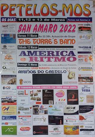 Fechas, información, programa, cartel, imágenes, mapa y ubicación de San Amaro e San Vicente de Petelos  en  Mos