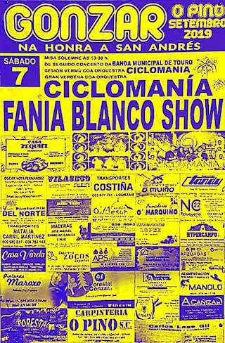 Fechas, información, programa, cartel, imágenes, mapa y ubicación de San Andrés de Gonzar  en  O Pino