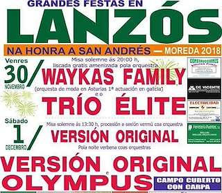 Fechas, información, programa, cartel, imágenes, mapa y ubicación de San Andrés de Moreda  en  Vilalba