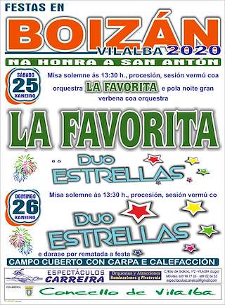 Fechas, información, programa, cartel, imágenes, mapa y ubicación de San Antón de Boizán  en  Vilalba