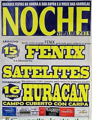 Fechas, información, programa, cartel, imágenes, mapa y ubicación de San Antón e a Virxe das Candelas de Noche (2024)  en  Vilalba
