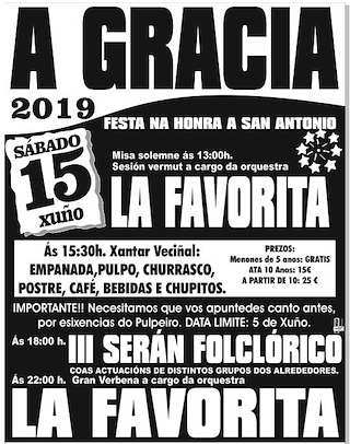 Fechas, información, programa, cartel, imágenes, mapa y ubicación de San Antonio de A Gracia (2024)  en  Santiago de Compostela