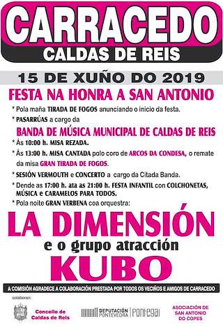 Fechas, información, programa, cartel, imágenes, mapa y ubicación de San Antonio de Carracedo (2024)  en  Caldas de Reis