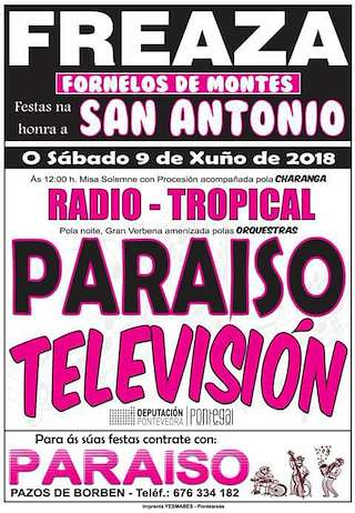 Fechas, información, programa, cartel, imágenes, mapa y ubicación de San Antonio de Freaza (2024)  en  Fornelos de Montes