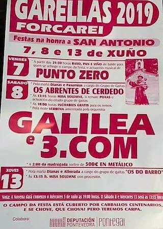 Fechas, información, programa, cartel, imágenes, mapa y ubicación de San Antonio de Garellas (2024)  en  Forcarei