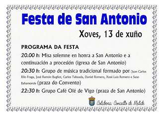Fechas, información, programa, cartel, imágenes, mapa y ubicación de San Antonio (2024)  en  Melide