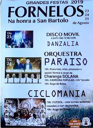 Fechas, información, programa, cartel, imágenes, mapa y ubicación de San Bartolomé de Fornelos  en  O Bolo