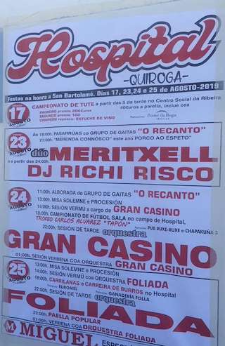 Fechas, información, programa, cartel, imágenes, mapa y ubicación de San Bartolomé de Hospital  en  Quiroga