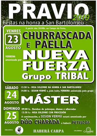 Fechas, información, programa, cartel, imágenes, mapa y ubicación de San Bartolomé de Pravío  en  Cambre