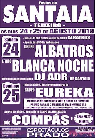 Fechas, información, programa, cartel, imágenes, mapa y ubicación de San Bartolomé de Santaia  en  Curtis