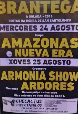 Fechas, información, programa, cartel, imágenes, mapa y ubicación de San Bartolomeu de Brántega  en  Agolada