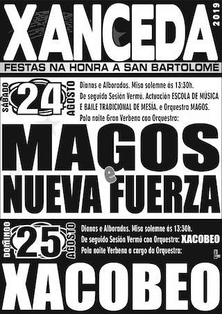 Fechas, información, programa, cartel, imágenes, mapa y ubicación de San Bartolomeu de Xanceda  en  Mesía