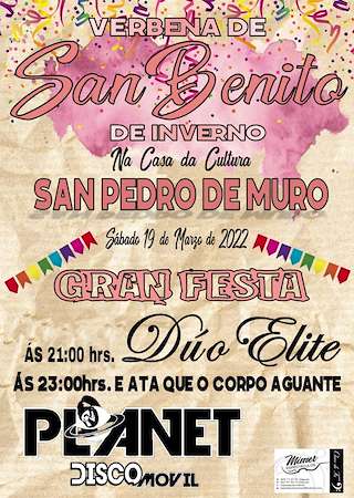 Fechas, información, programa, cartel, imágenes, mapa y ubicación de San Benito de Inverno de San Pedro de Muro  en  Porto do Son