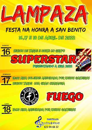 Fechas, información, programa, cartel, imágenes, mapa y ubicación de San Benito de Lampaza  en  Rairiz de Veiga