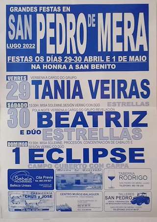 Fechas, información, programa, cartel, imágenes, mapa y ubicación de San Benito de San Pedro de Mera  en  Lugo