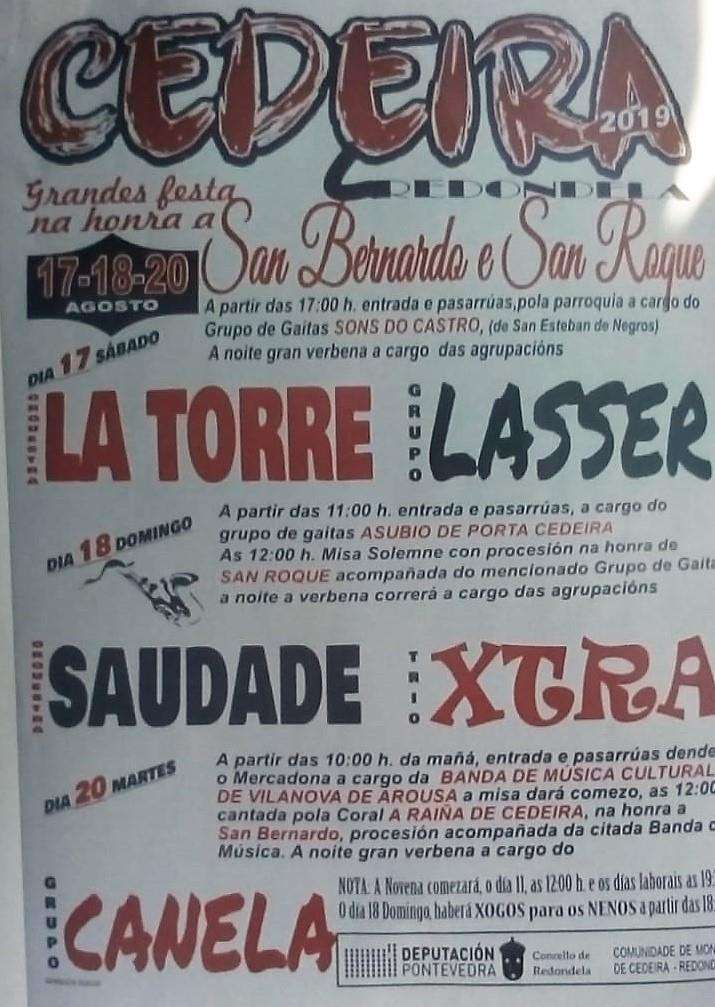San Bernardo e San Roque de Cedeira en Redondela