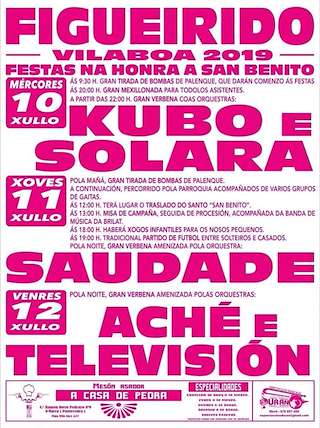 Fechas, información, programa, cartel, imágenes, mapa y ubicación de San Bieito de Figueirido  (2024)  en  Vilaboa