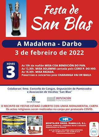 Fechas, información, programa, cartel, imágenes, mapa y ubicación de San Blas de A Madalena  en  Cangas