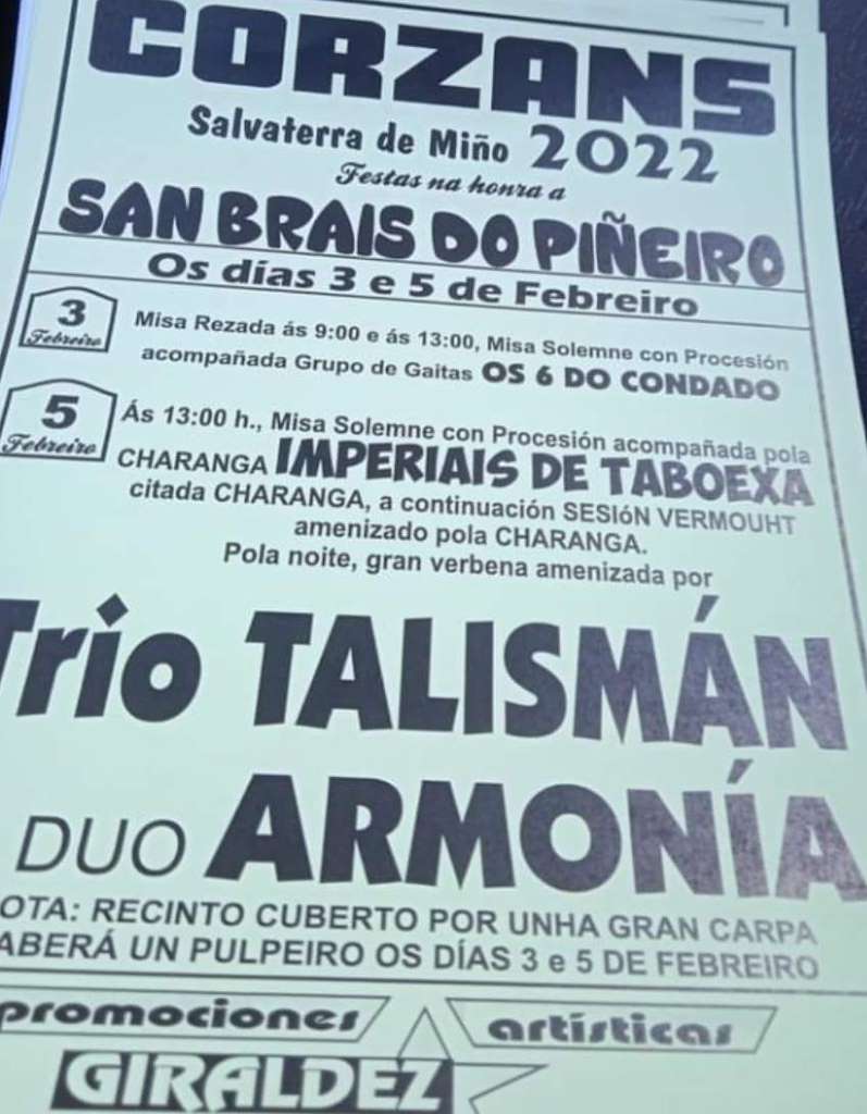 San Blas do Piñeiro de Corzáns en Salvaterra do Miño