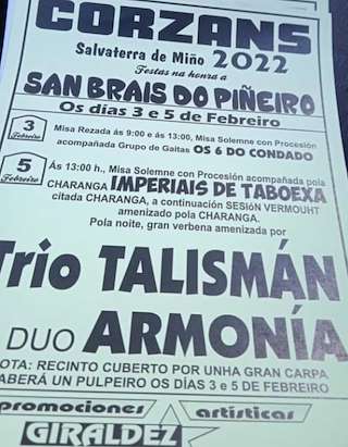 Fechas, información, programa, cartel, imágenes, mapa y ubicación de San Blas do Piñeiro de Corzáns  en  Salvaterra do Miño