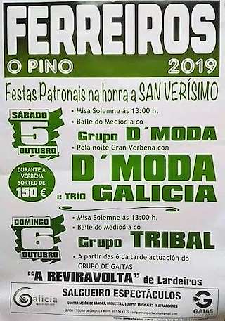 Fechas, información, programa, cartel, imágenes, mapa y ubicación de San Breixo de Ferreiros   en  O Pino
