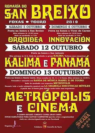 Fechas, información, programa, cartel, imágenes, mapa y ubicación de San Breixo de Foxás  en  Touro