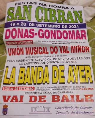 Fechas, información, programa, cartel, imágenes, mapa y ubicación de San Cibran de Donas  en  Gondomar