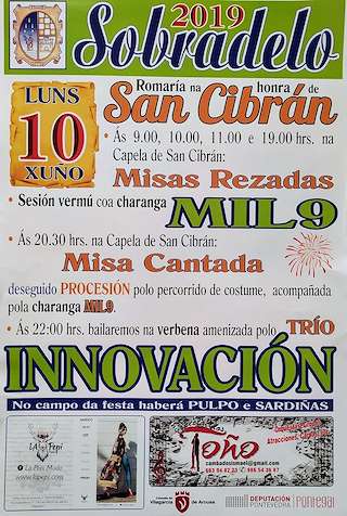 Fechas, información, programa, cartel, imágenes, mapa y ubicación de San Cibrán de Sobradelo  en  Vilagarcía de Arousa