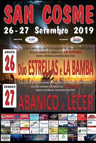 Fechas, información, programa, cartel, imágenes, mapa y ubicación de San Cosme  en  Barreiros