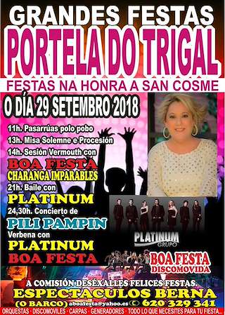 Fechas, información, programa, cartel, imágenes, mapa y ubicación de San Cosme de Portela do Trigal   en  Carballeda de Valdeorras