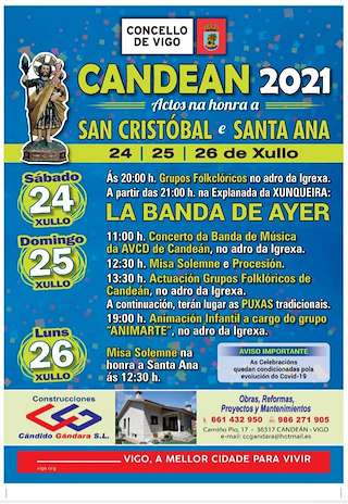 Fechas, información, programa, cartel, imágenes, mapa y ubicación de San Cristóbal y Santa Ana de Candeán (2024)  en  Vigo