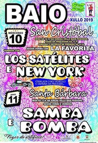 Fechas, información, programa, cartel, imágenes, mapa y ubicación de San Cristóbal y Santa Bárbara de Baio (2024)  en  Zas
