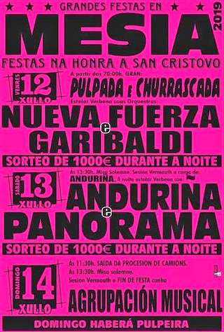 Fechas, información, programa, cartel, imágenes, mapa y ubicación de San Cristobo (2024)  en  Mesía