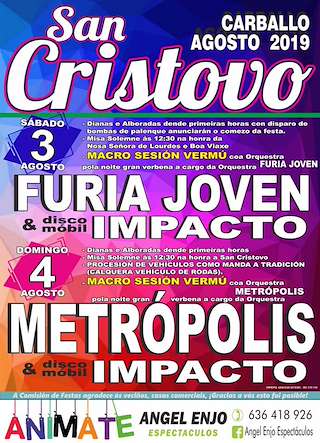 Fechas, información, programa, cartel, imágenes, mapa y ubicación de San Cristovo  en  Carballo