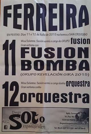Fechas, información, programa, cartel, imágenes, mapa y ubicación de San Cristovo de Ferreira (2024)  en  San Sadurniño